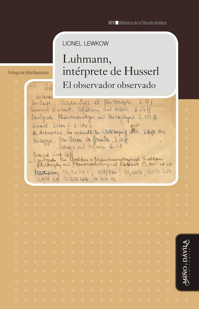 Luhmann, intérprete de Husserl. El observador observado