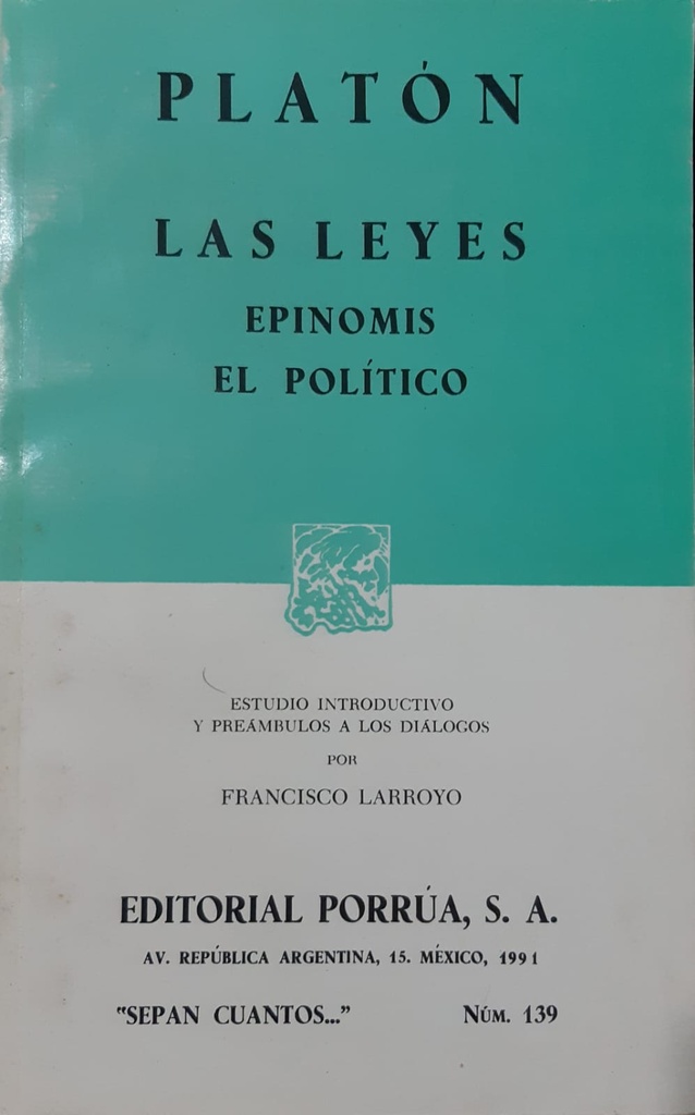 Las Leyes - Epinomis - El Político