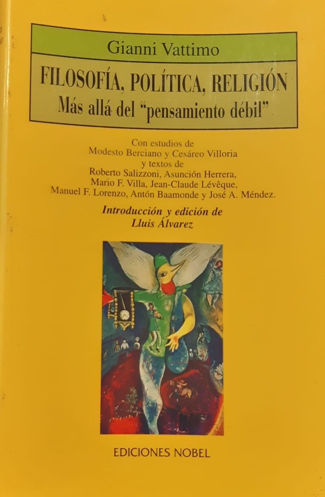 Filosofía, Política, Religión. Más allá del pensamiento débil