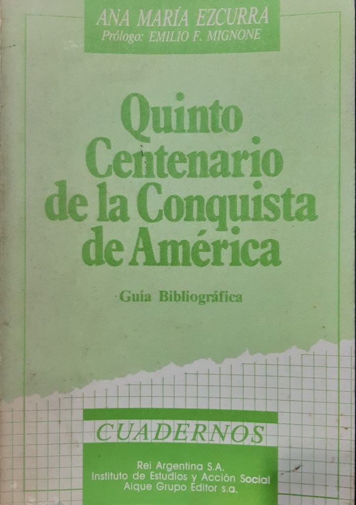 Quinto Centenario De La Conquista de America. Guía Bibliográfica