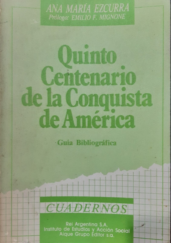 Quinto Centenario De La Conquista de America. Guía Bibliográfica