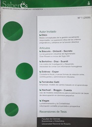 Saberes. Revista de Ciencias Económicas y Estadísticas