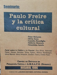 PAULO FREIRE Y LA CRÍTICA CULTURAL